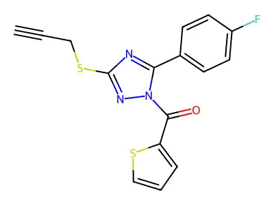 5-(4-FLUOROPHENYL)-3-PROP-2-YNYLTHIO(1,2,4-TRIAZOLYL) 2-THIENYL KETONE structure