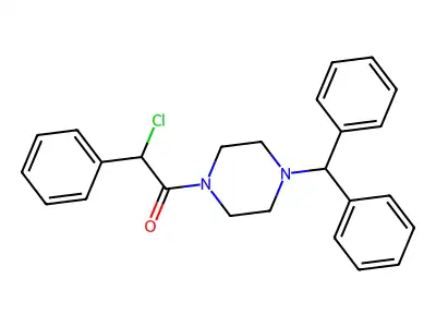2-Chloro-1-[4-(diphenylmethyl)piperazin-1-yl]-2-phenylethan-1-one structure