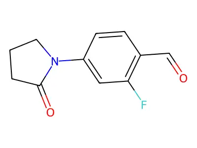 2-Fluoro-4-(2-oxopyrrolidin-1-yl)benzaldehyde structure