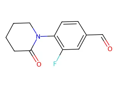 3-Fluoro-4-(2-oxopiperidin-1-yl)benzaldehyde structure