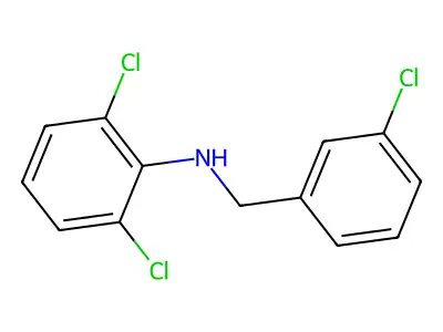 2,6-dichloro-N-[(3-chlorophenyl)methyl]aniline structure