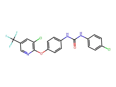 1-(4-Chlorophenyl)-3-[4-[3-chloro-5-(trifluoromethyl)pyridin-2-yl]oxyphenyl]urea structure