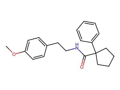 N-[2-(4-methoxyphenyl)ethyl]-1-phenylcyclopentane-1-carboxamide structure