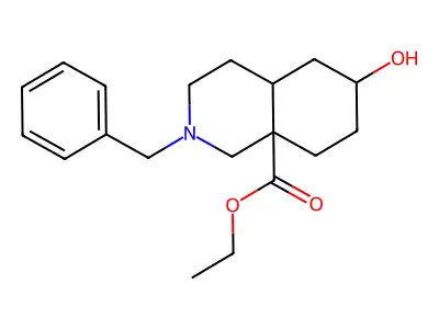 Ethyl 2-benzyl-6-hydroxy-1,3,4,4a,5,6,7,8-octahydroisoquinoline-8a-carboxylate structure