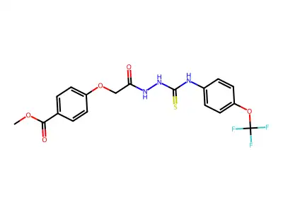 METHYL 4-((N-((THIOXO((4-(TRIFLUOROMETHOXY)PHENYL)AMINO)METHYL)AMINO)CARBAMOYL)METHOXY)BENZOATE structure