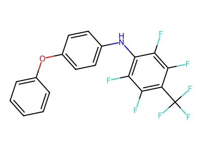 (4-Phenoxyphenyl)(2,3,5,6-tetrafluoro-4-(trifluoromethyl)phenyl)amine structure