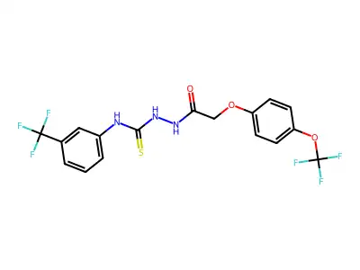 1-(2-(4-TRIFLUOROMETHOXYPHENOXY)ACETYL)-4-(3-TRIFLUOROMETHYLPHENYL)THIOSEMICARBAZIDE structure