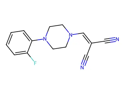 2-{[4-(2-Fluorophenyl)piperazin-1-yl]methylidene}propanedinitrile structure