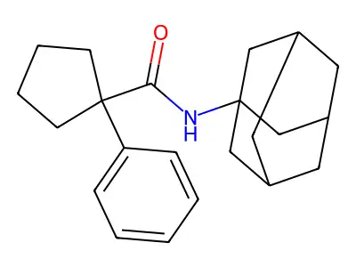 N-(1-adamantyl)-1-phenylcyclopentane-1-carboxamide structure