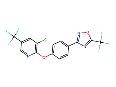 3-CHLORO-5-(TRIFLUOROMETHYL)-2-(4-(4-(TRIFLUOROMETHYL)(3,2,5-OXADIAZOLYL))PHENOXY)PYRIDINE structure