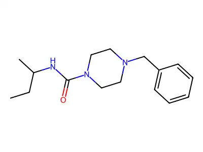4-benzyl-N-(butan-2-yl)piperazine-1-carboxamide structure