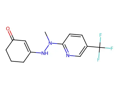 3-[2-Methyl-2-[5-(trifluoromethyl)pyridin-2-yl]hydrazinyl]cyclohex-2-en-1-one structure