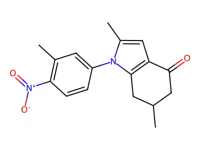 2,6-Dimethyl-1-(3-methyl-4-nitrophenyl)-5,6,7-trihydroindol-4-one structure