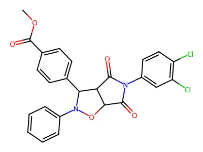 methyl 4-[5-(3,4-dichlorophenyl)-4,6-dioxo-2-phenylhexahydro-2H-pyrrolo[3,4-d][1,2]oxazol-3-yl]benzoate structure