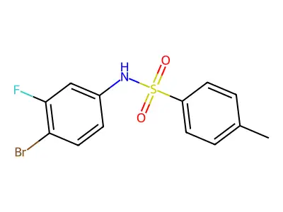 N-(4-bromo-3-fluorophenyl)-4-methylbenzenesulfonamide structure