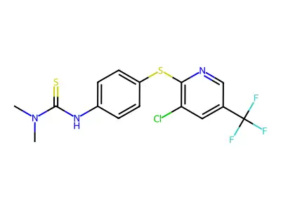 (DIMETHYLAMINO)((4-(3-CHLORO-5-(TRIFLUOROMETHYL)(2-PYRIDYLTHIO))PHENYL)AMINO)METHANE-1-THIONE structure