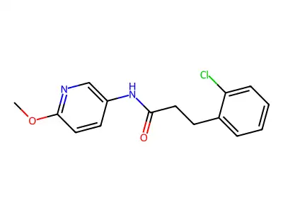 3-(2-chlorophenyl)-N-(6-methoxypyridin-3-yl)propanamide structure