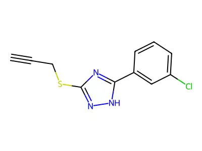 5-(3-Chlorophenyl)-3-prop-2-ynylthio-1H-1,2,4-triazole structure