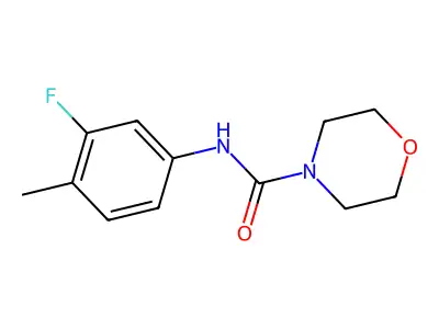 N-(3-fluoro-4-methylphenyl)morpholine-4-carboxamide structure