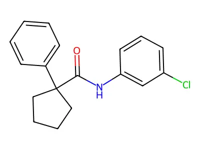N-(3-chlorophenyl)-1-phenylcyclopentane-1-carboxamide structure