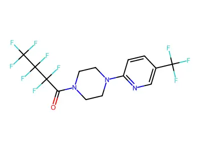 2,2,3,3,4,4,4-heptafluoro-1-[4-[5-(trifluoromethyl)pyridin-2-yl]piperazin-1-yl]butan-1-one structure