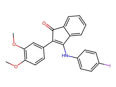 2-(3,4-Dimethoxyphenyl)-3-(4-iodoanilino)inden-1-one structure