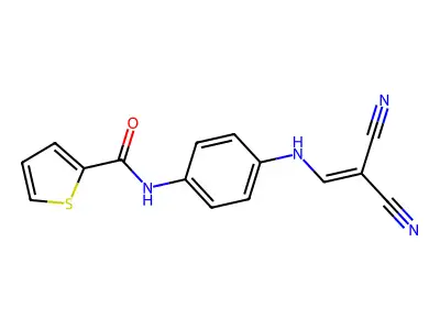 N-(4-((2,2-Dicyanovinyl)amino)phenyl)-2-thienylformamide structure