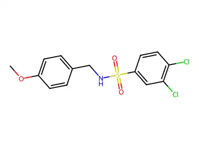 3,4-dichloro-N-(4-methoxybenzyl)benzenesulfonamide structure