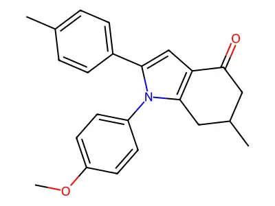 1-(4-Methoxyphenyl)-6-methyl-2-(4-methylphenyl)-5,6,7-trihydroindol-4-one structure