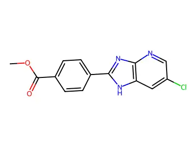 Methyl 4-(6-chloro-3H-imidazo[4,5-b]pyridin-2-yl)benzoate structure