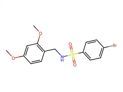 4-bromo-N-(2,4-dimethoxybenzyl)benzenesulfonamide structure