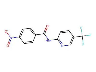 4-nitro-N-[5-(trifluoromethyl)pyridin-2-yl]benzamide structure