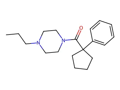 Phenylcyclopentyl 4-propylpiperazinyl ketone structure