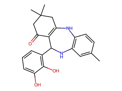 10-(2,3-dihydroxyphenyl)-6,14,14-trimethyl-2,9-diazatricyclo[9.4.0.0^{3,8}]pentadeca-1(11),3(8),4,6-tetraen-12-one structure
