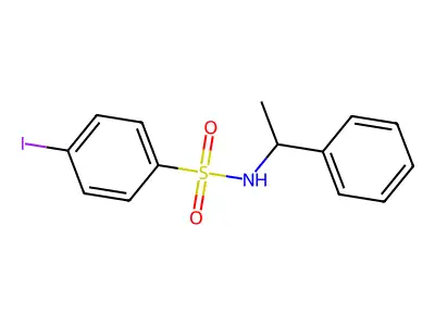 4-iodo-N-(1-phenylethyl)benzenesulfonamide structure