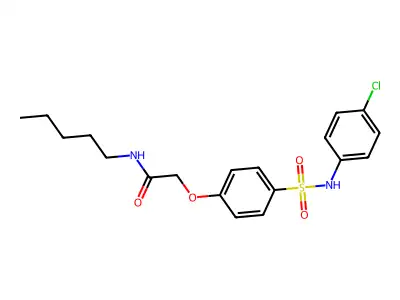 2-{4-[(4-Chlorophenyl)sulfamoyl]phenoxy}-N-pentylacetamide structure