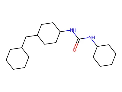 N'-Cyclohexyl-N-(4-(cyclohexylmethyl)cyclohexyl)carbamimidic acid structure