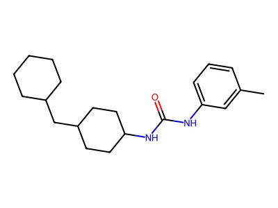 Urea, 1-(4-cyclohexylmethyl-1-cyclohexyl)-3-(m-tolyl)- structure