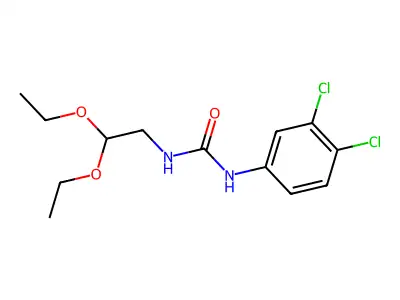 Urea, 1-(3,4-dichlorophenyl)-3-(2,2-diethoxyethyl)- structure