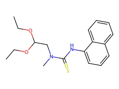 Urea, 1-(2,2-diethoxyethyl)-1-methyl-3-(1-naphthyl)-2-thio- structure