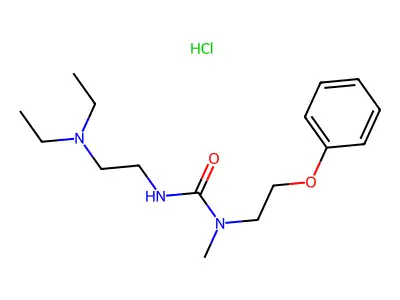 Urea, 3-(2-(diethylamino)ethyl)-1-methyl-1-(2-phenoxyethyl)-, hydrochloride structure