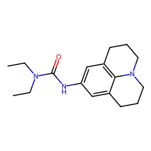 Urea, 1,1-diethyl-3-(2,3,6,7-tetrahydro-1H,5H-benzo(ij)quinolizin-9-yl)- structure
