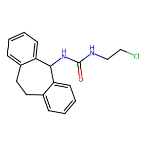 Urea, 1-(2-chloroethyl)-3-(10,11-dihydro-5H-dibenzo(a,d)cyclohepten-5-yl)- structure
