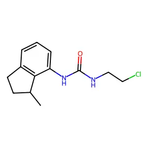 N'-(2-Chloroethyl)-N-(3-methyl-2,3-dihydro-1H-inden-4-yl)carbamimidic acid structure