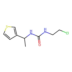 Urea, 1-(2-chloroethyl)-3-(alpha-methyl-3-thenyl)- structure