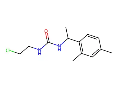 Urea, 1-(2-chloroethyl)-3-(alpha,2,4-trimethylbenzyl)- structure