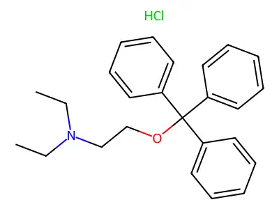 Triethylamine, 2-(triphenylmethoxy)-, hydrochloride structure