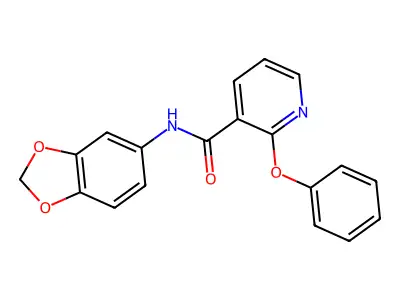 N-(1,3-benzodioxol-5-yl)-2-phenoxypyridine-3-carboxamide structure