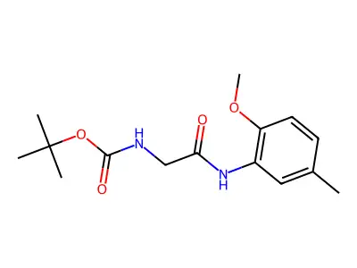 [(2-Methoxy-5-methyl-phenylcarbamoyl)-methyl]-carbamic acid tert-butyl ester structure