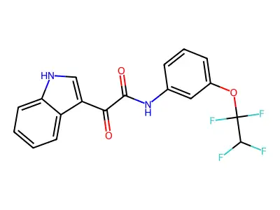 2-(1H-indol-3-yl)-2-oxo-N-[3-(1,1,2,2-tetrafluoroethoxy)phenyl]acetamide structure